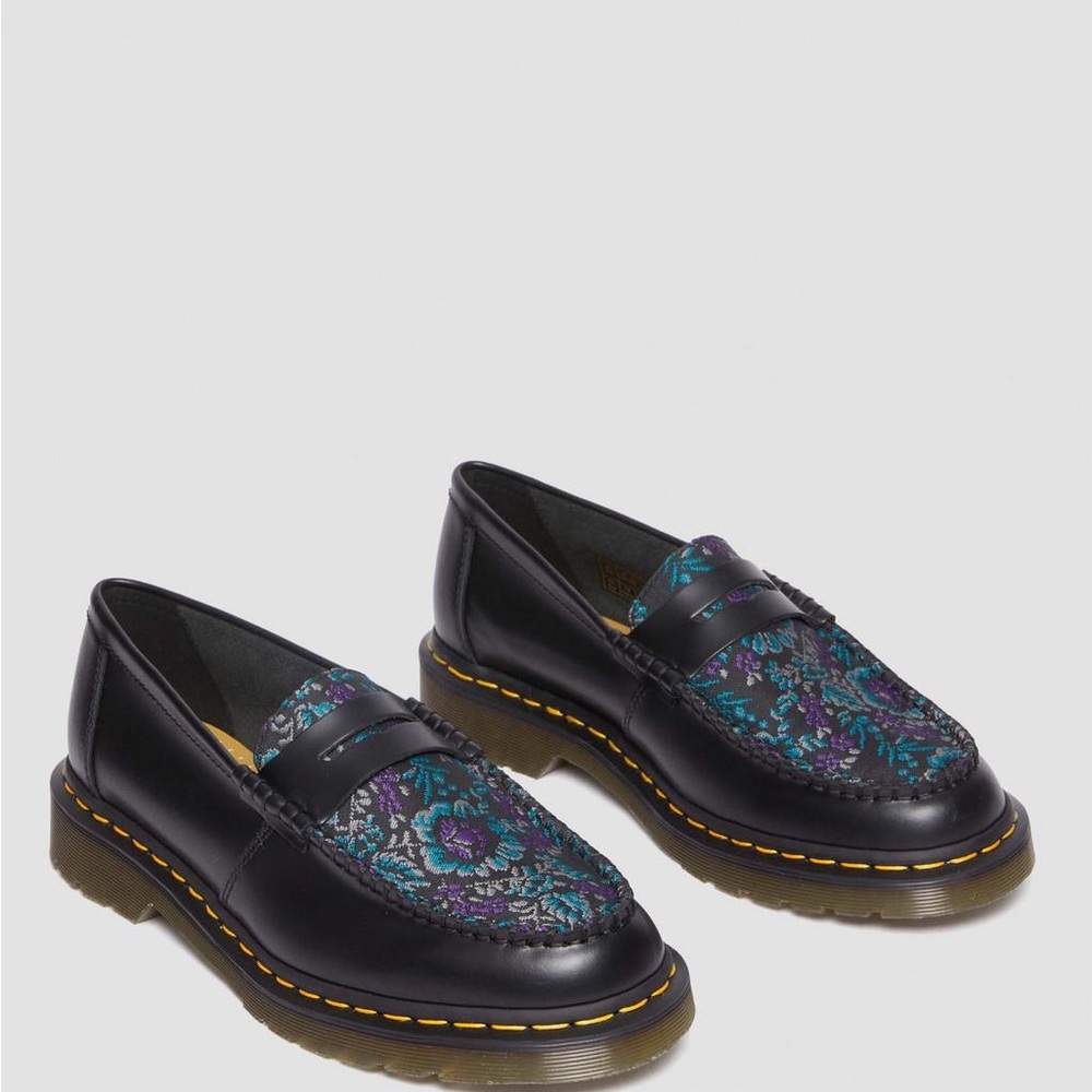 Dr. Martens Penton Floral Jacquard Penny Loafers, worn once